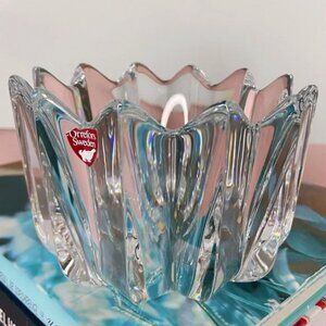 Vintage Orrefors Jan‎ Johansson Crystal "Fleur" Bowl 1980’s EUC, Mothers day
